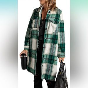 Flannel shacket, size medium NWOT